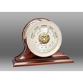 Nickel Ship's Bell Barometer w/ 6" Dial on Traditional Base